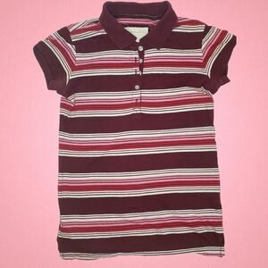 Vintage Aéropostale Striped Babytee Polo Tee tshirt Size S Vtg Y2k 90s